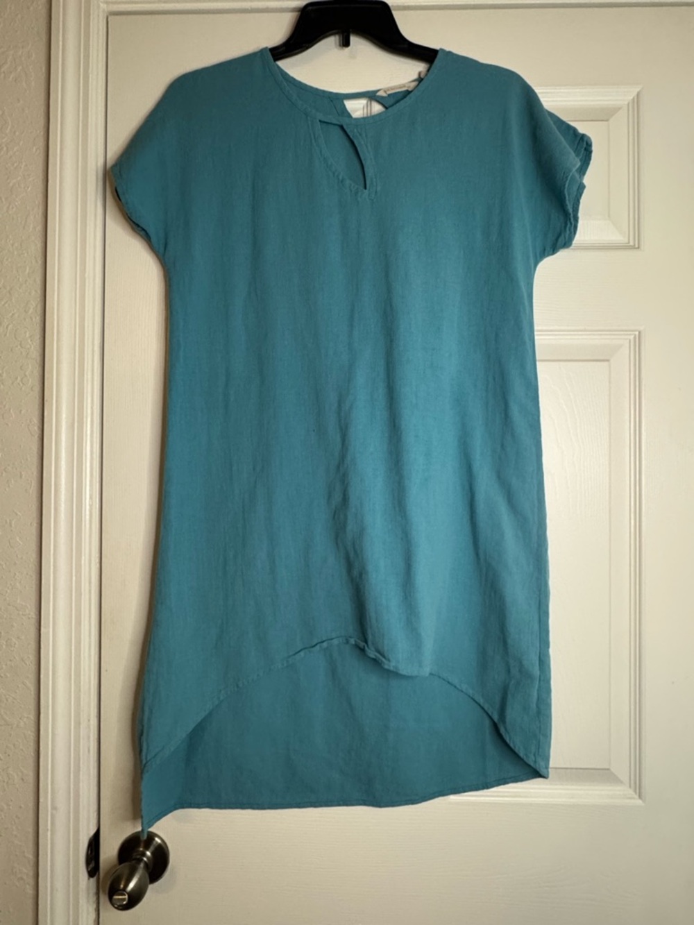 Teal High-Low Tunic Top